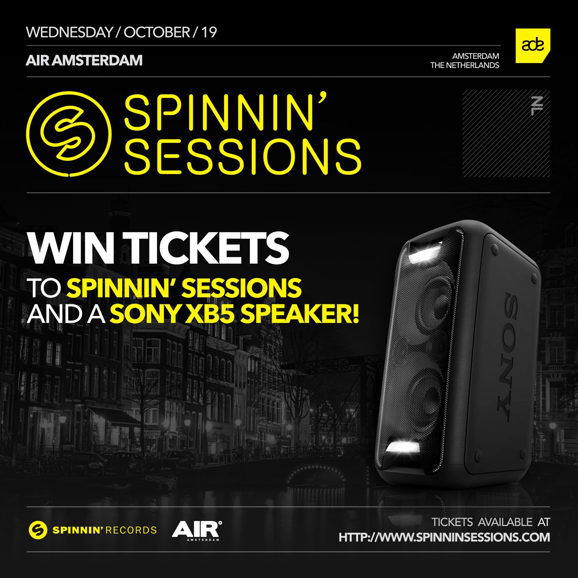 Win Spinnin' Sessions ADE Tickets