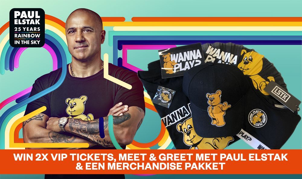 2 VIP tickets voor Rainbow In The Sky, meet & greet met Paul Elstak & merchandise pakket